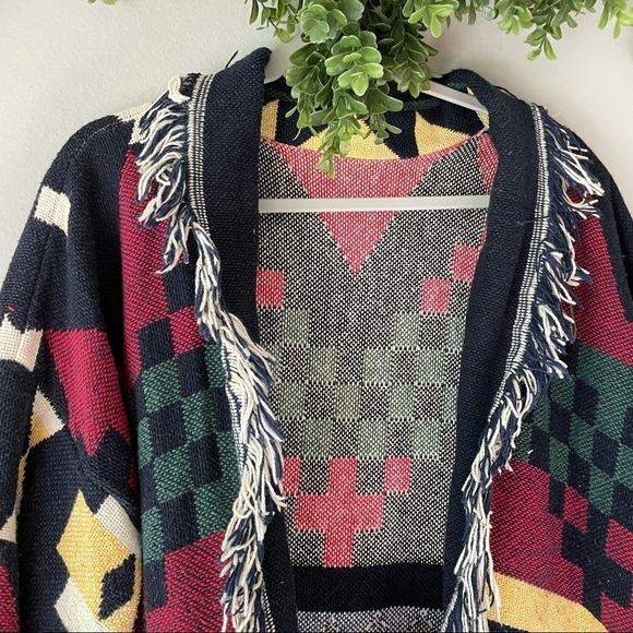 Vintage Tapestry Cardigan Blanket Coat sz OS - Picture 3 of 7